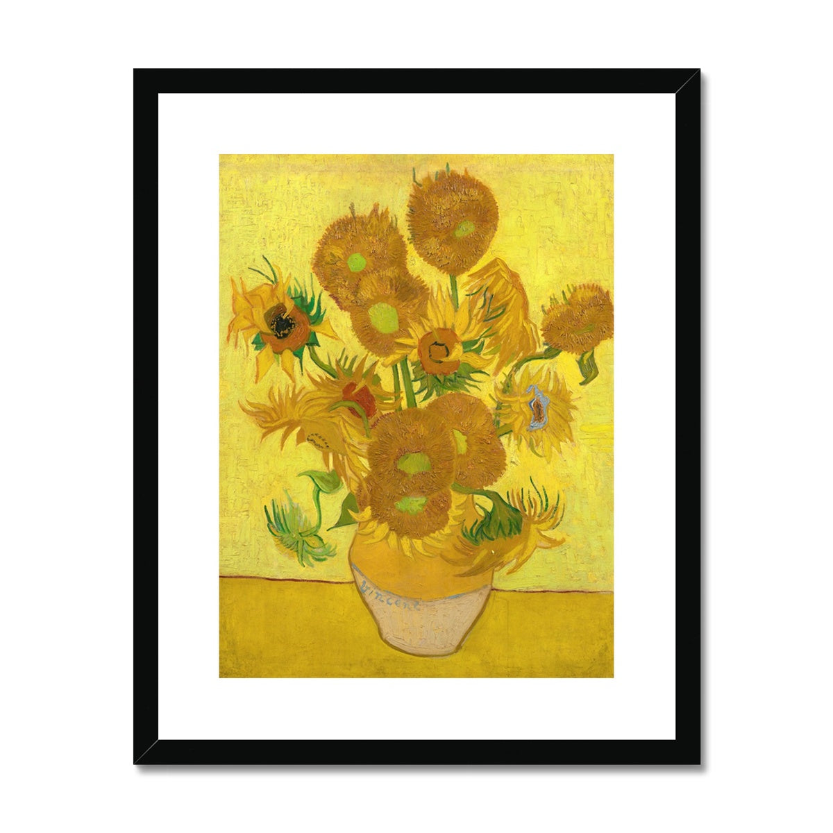 Vincent Van Gogh Framed Open Edition Art Print. 'Sunflowers'. Art Gallery Historic Art