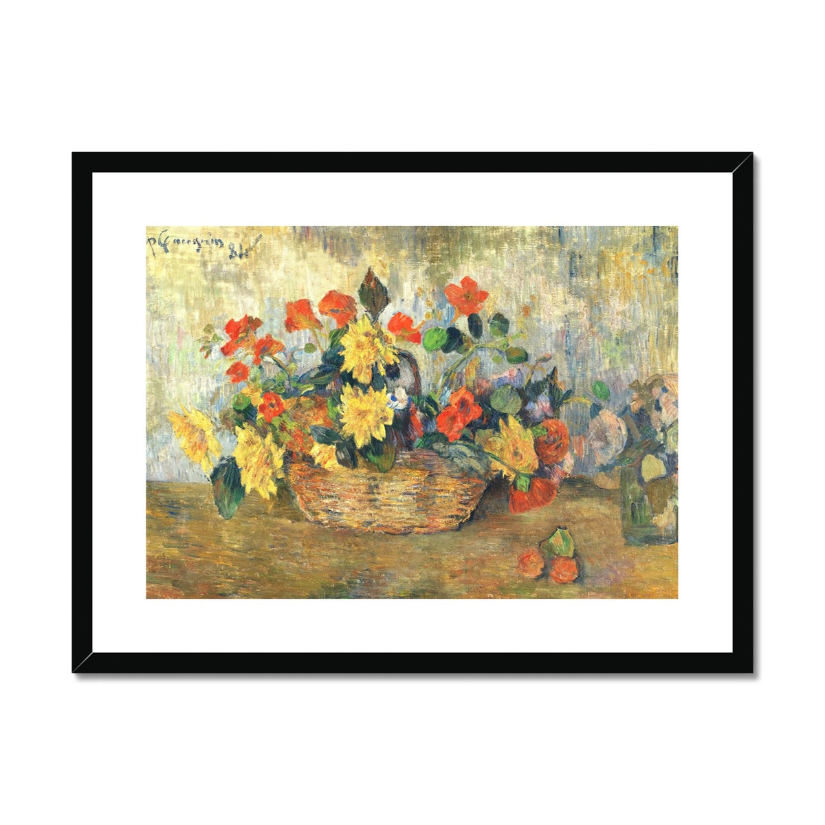 'Flowers' Still Life by Paul Gauguin. Framed Open Edition Fine Art Print. Historic Art