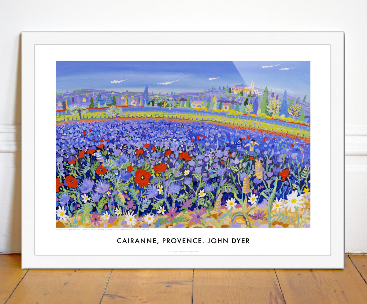 French Wall Art Poster of Cairanne, Provence, by John Dyer. French Art Gallery