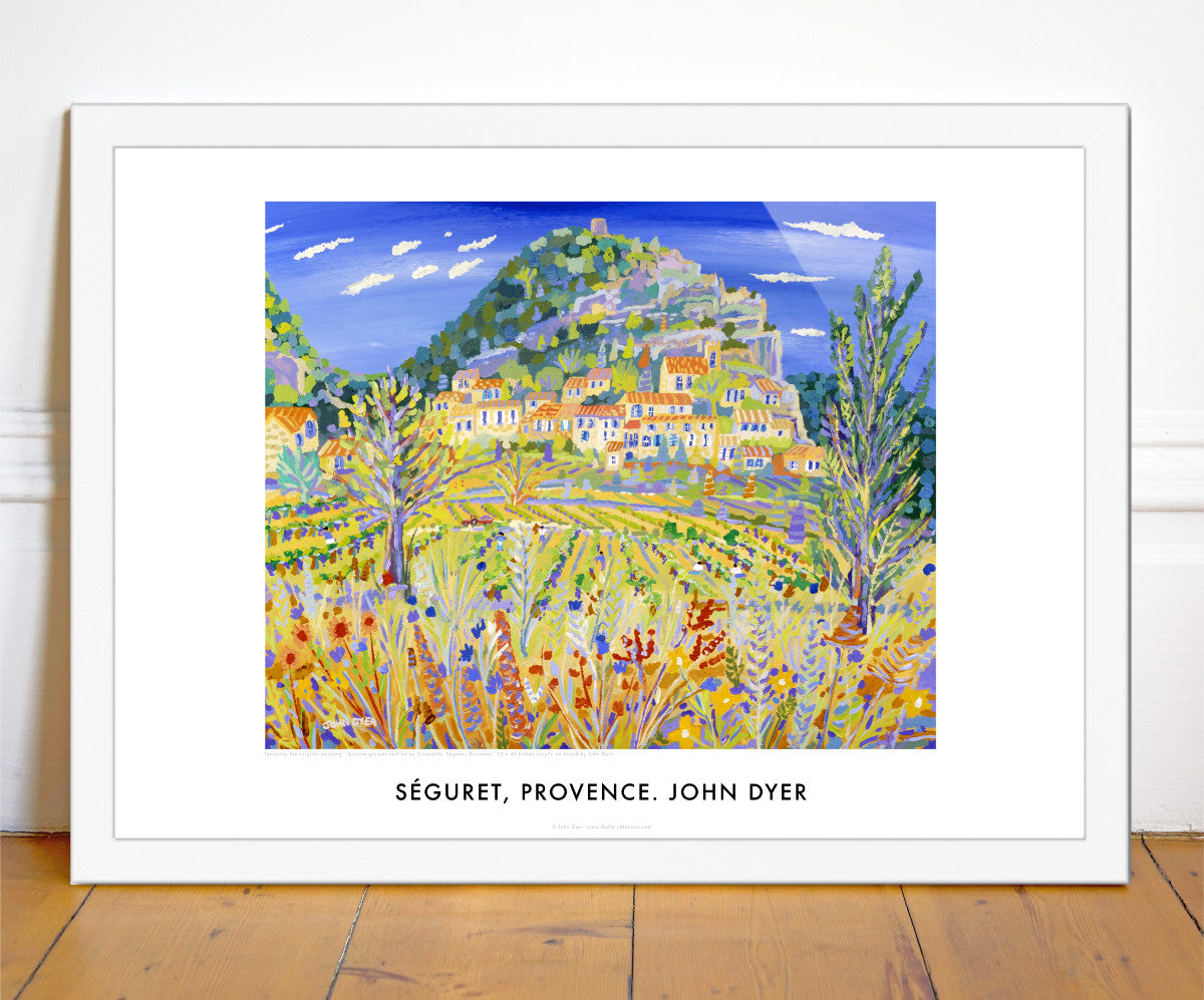 French Wall Art Poster Print. Séguret, Provence, France Landscape by John Dyer. French Art Gallery