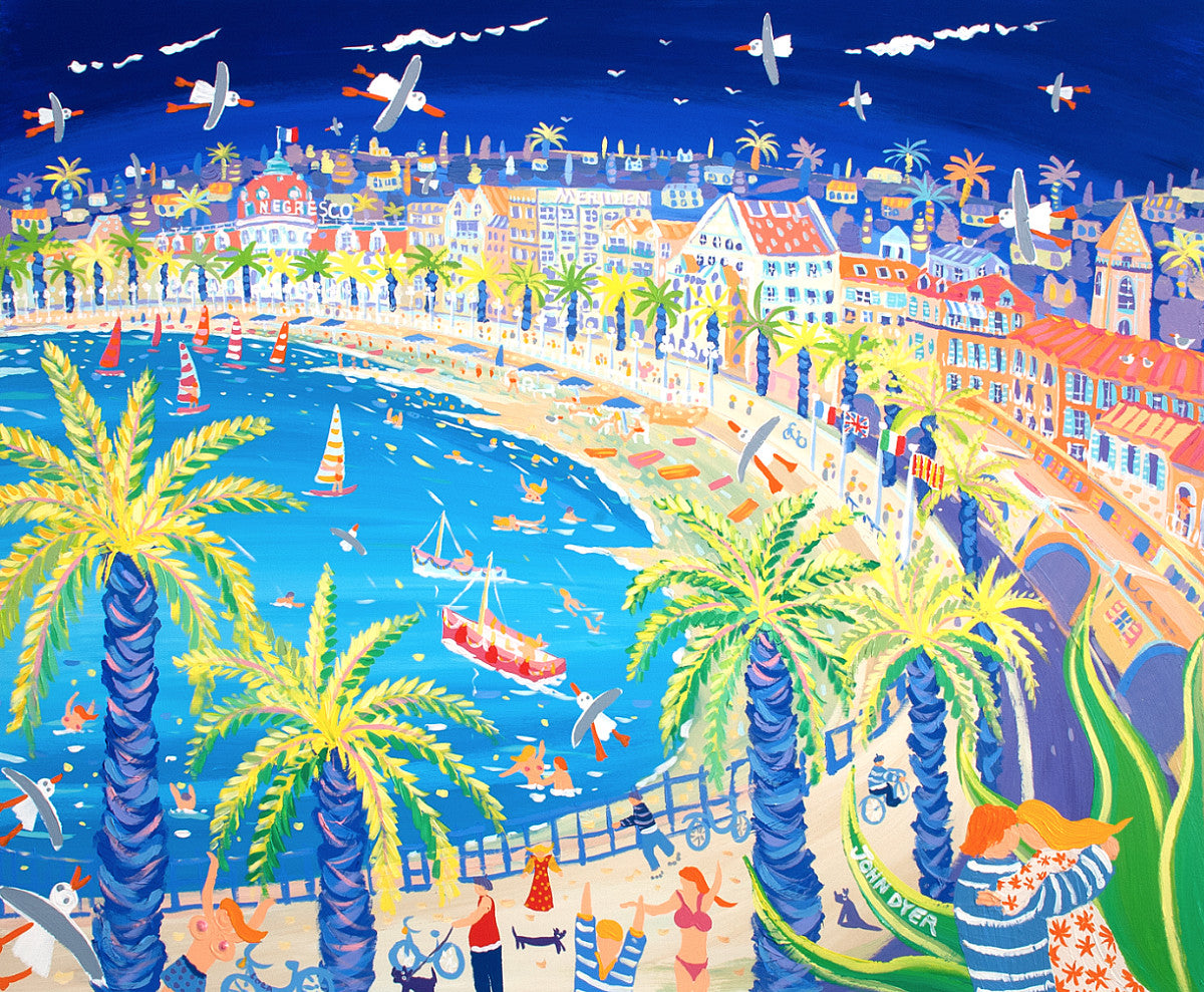 Limited Edition Print. 'French Kiss, Nice', by John Dyer