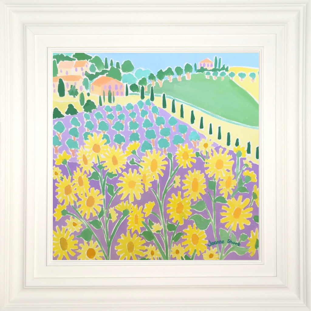 Sunflowers and Olives, Italy. Girasoli e Olive, Panicale. Original Painting by Joanne Short
