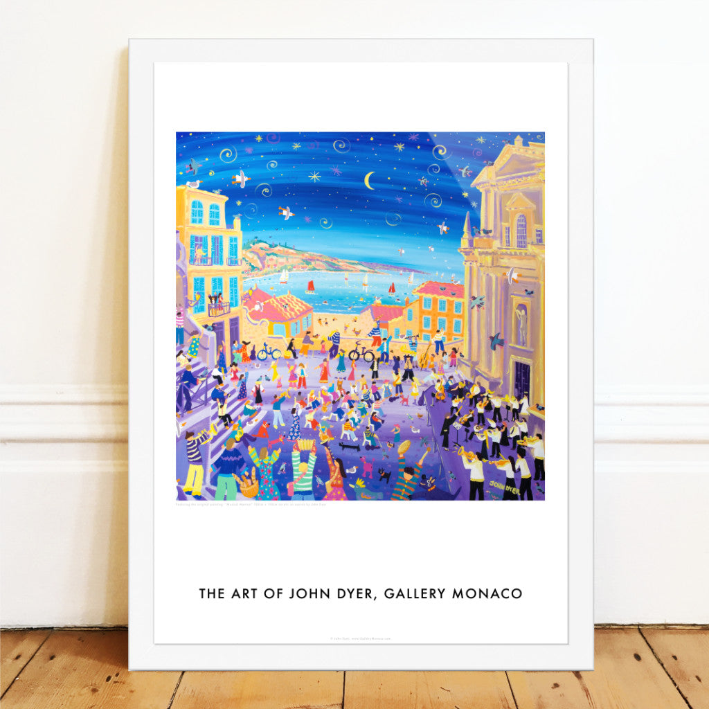 John Dyer Wall Art Poster Print. Musicians in Menton. Conservatoire de Musique. France Art Gallery