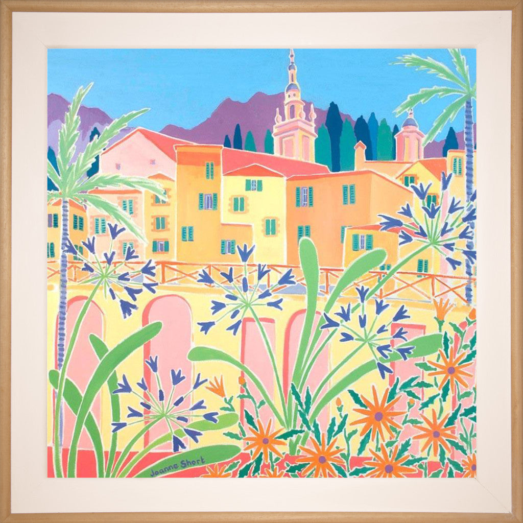 Oil painting of Menton in the south of France by Joanne Short.