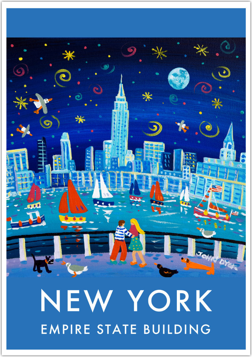 New York City Prints. Empire State Building. Art Posters of New York by John Dyer. Wall Art Gallery NY