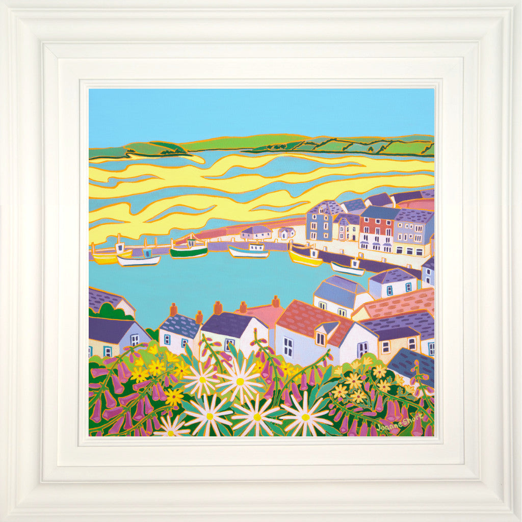 'Estuary View, Padstow',  18 x 18 inches, oil on canvas. Painting by Cornish Artist Joanne Short. Cornish Art from our Cornwall Art Gallery