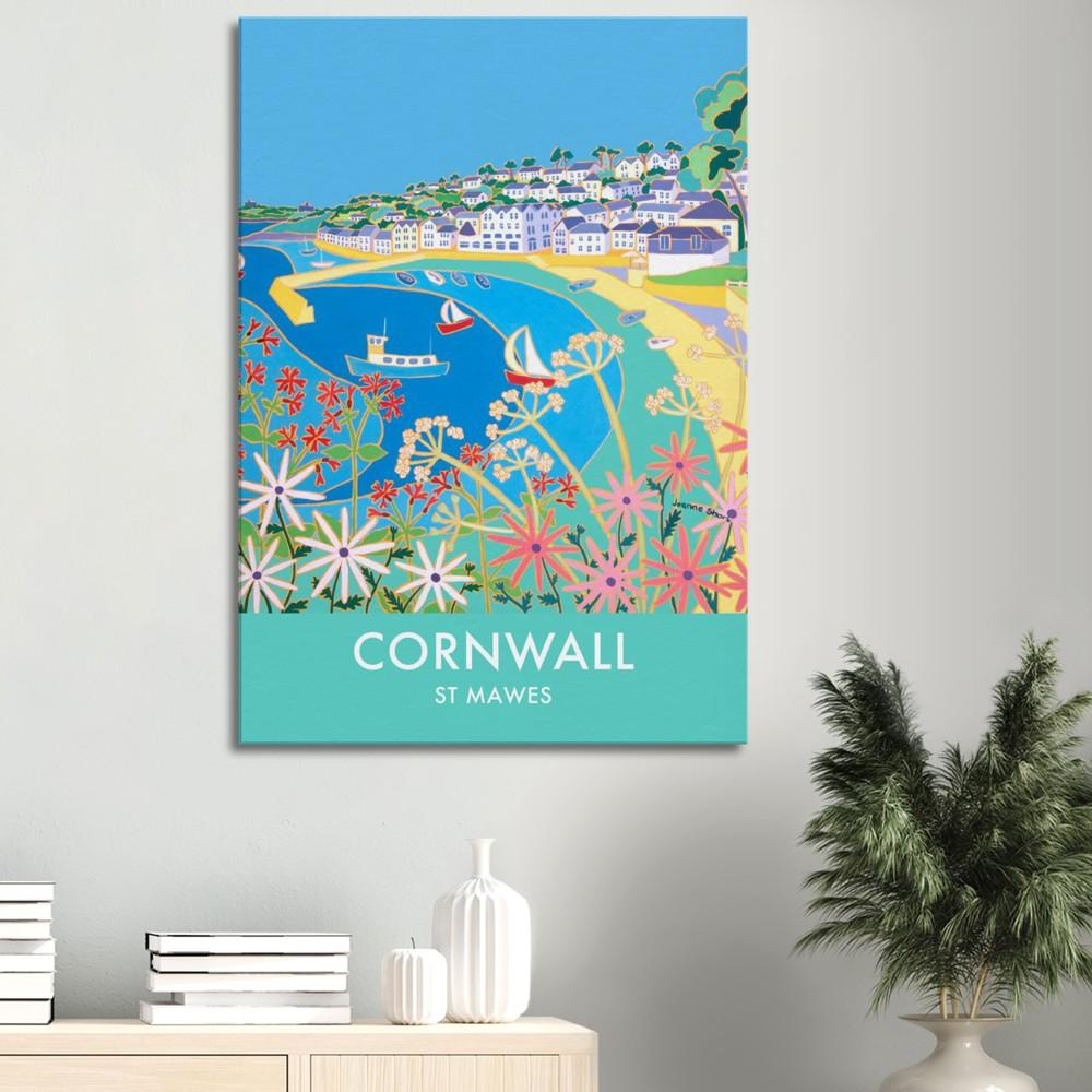 Canvas Art Print by Joanne Short of St Mawes Harbour, Cornwall from our Cornwall Art Gallery