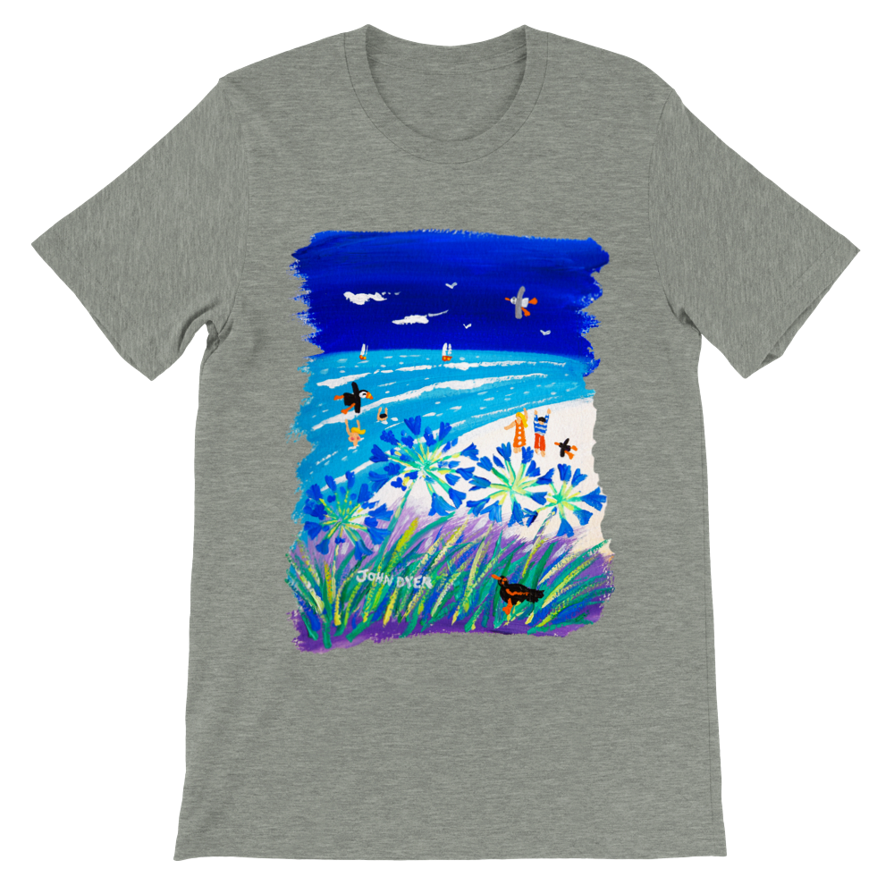 John Dyer Unisex Seaside Art Cornwall T-Shirt. 'Tresco Island'. Cornwall Art Gallery