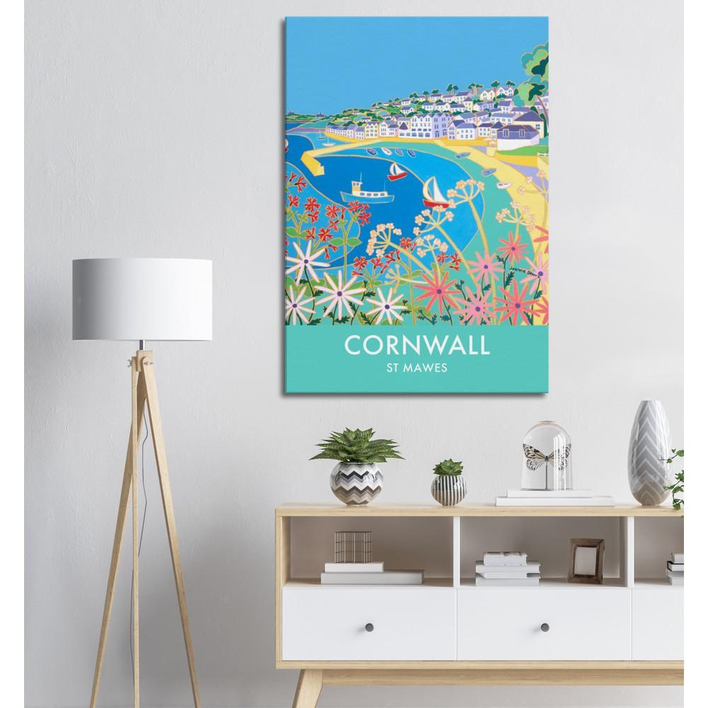 Canvas Art Print by Joanne Short of St Mawes Harbour, Cornwall from our Cornwall Art Gallery