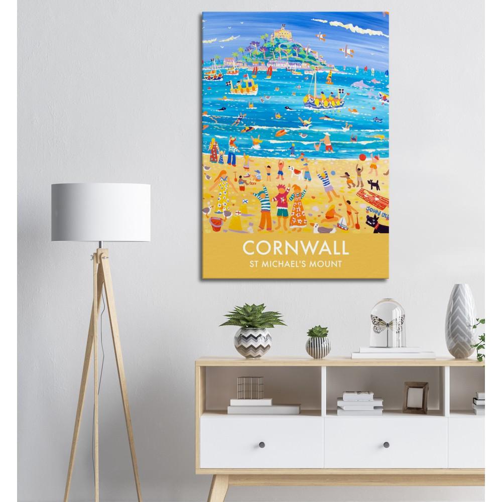 Canvas Art Print by John Dyer of St Michael&#39;s Mount, Cornwall from our Cornwall Art Gallery