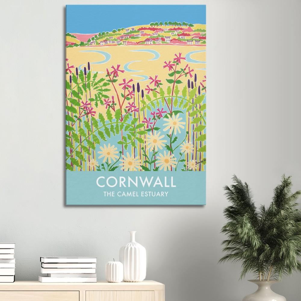 Canvas Art Print by Joanne Short of the Camel Estuary at Padstow, Cornwall from our Cornwall Art Gallery