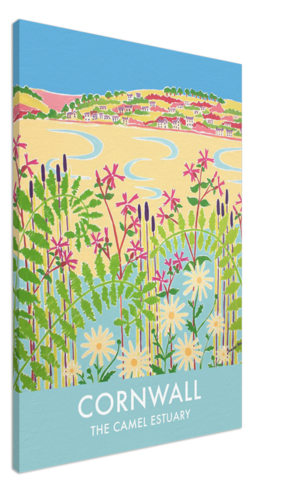 Canvas Art Print by Joanne Short of the Camel Estuary at Padstow, Cornwall from our Cornwall Art Gallery