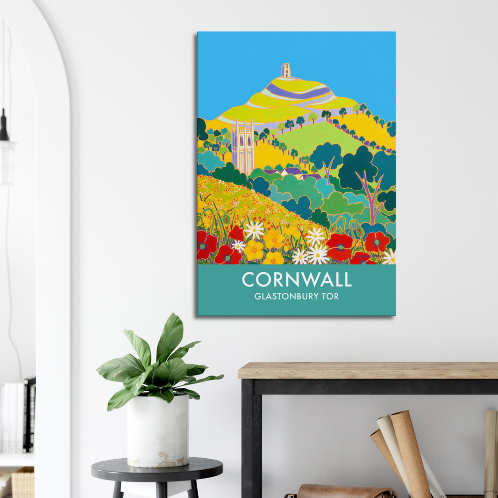 Canvas Art Print by Joanne Short of Glastonbury Tor, Cornwall from our Somerset Art Gallery