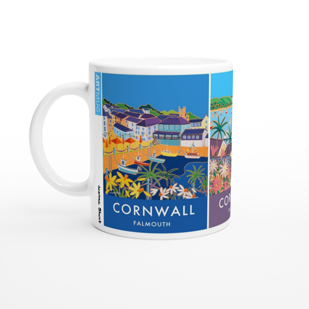 Art Mug of Falmouth and Mylor Harbour in Cornwall by Joanne Short