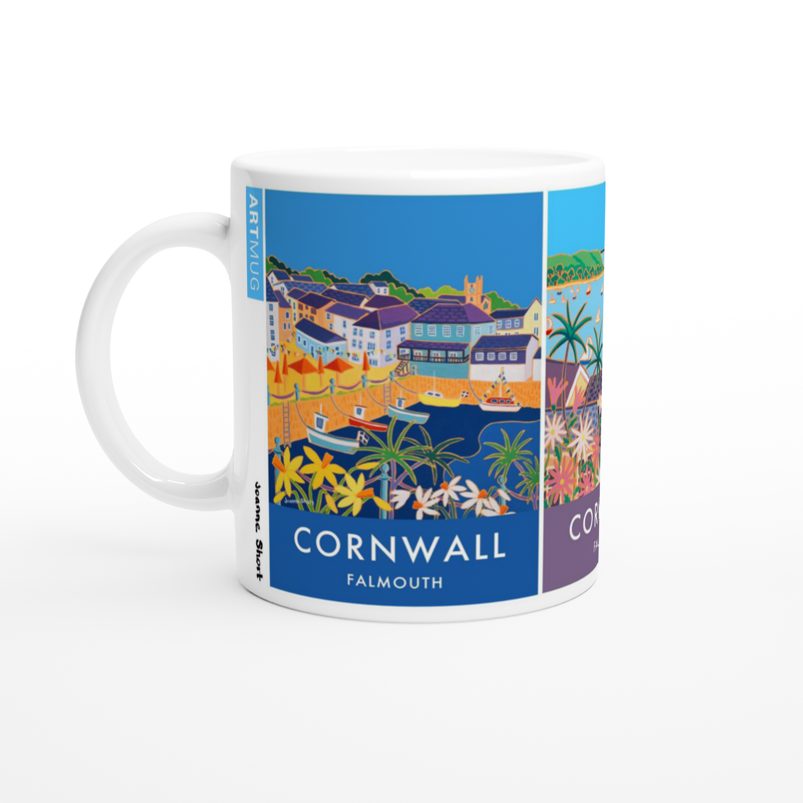 Art Mug of Falmouth and Mylor Harbour in Cornwall by Joanne Short
