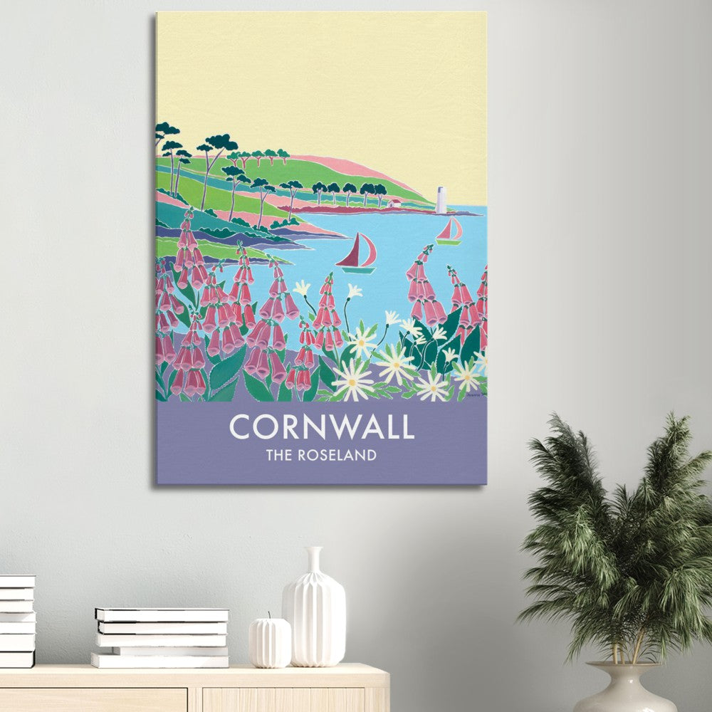 Canvas Art Print by Joanne Short of the Roseland Peninsula and St Anthony Lighthouse, Cornwall from our Cornwall Art Gallery