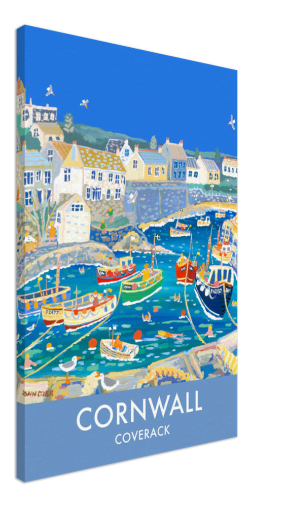 Canvas Art Print by John Dyer of Coverack Harbour, Cornwall from our Cornwall Art Gallery