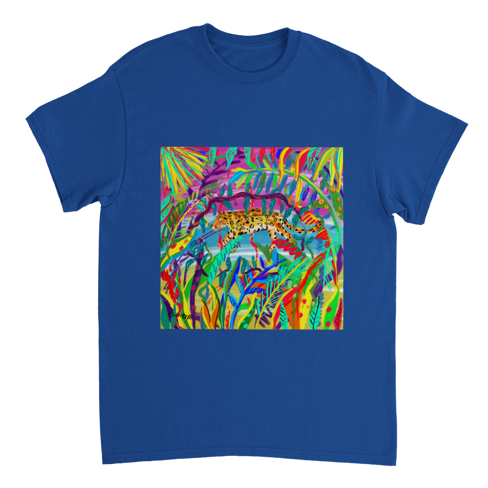 John Dyer Unisex Jungle Art T-Shirt. &#39;Amazon Rainforest Jaguar&#39;
