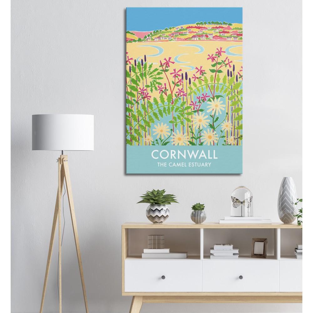 Canvas Art Print by Joanne Short of the Camel Estuary at Padstow, Cornwall from our Cornwall Art Gallery
