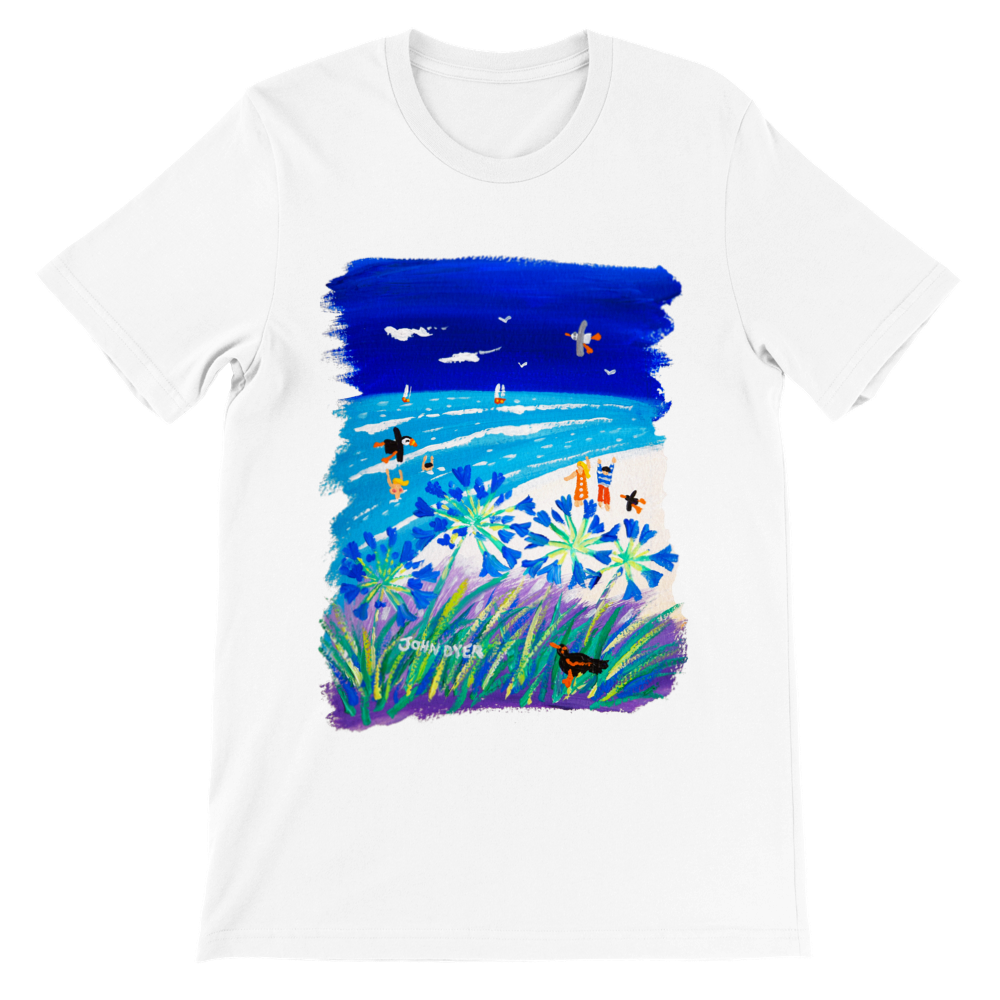 John Dyer Unisex Seaside Art Cornwall T-Shirt. &#39;Tresco Island&#39;. Cornwall Art Gallery
