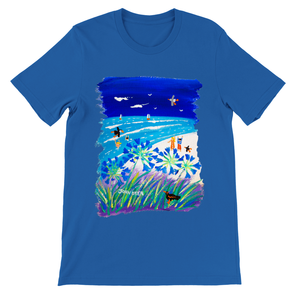 John Dyer Unisex Seaside Art Cornwall T-Shirt. 'Tresco Island'. Cornwall Art Gallery