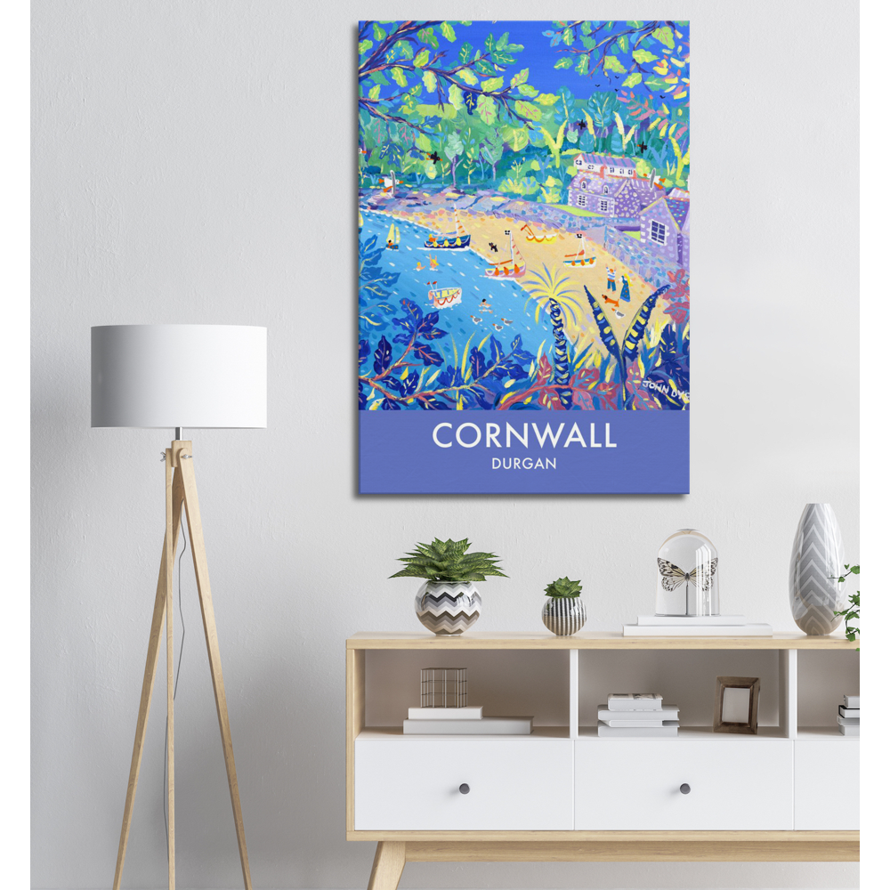 Canvas Art Print by John Dyer of Durgan, Helford River, Cornwall from our Cornwall Art Gallery