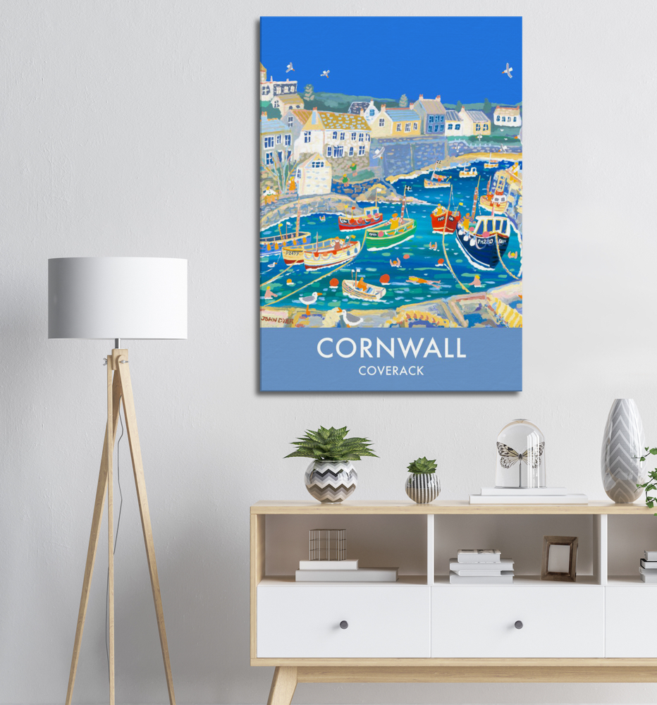 Canvas Art Print by John Dyer of Coverack Harbour, Cornwall from our Cornwall Art Gallery