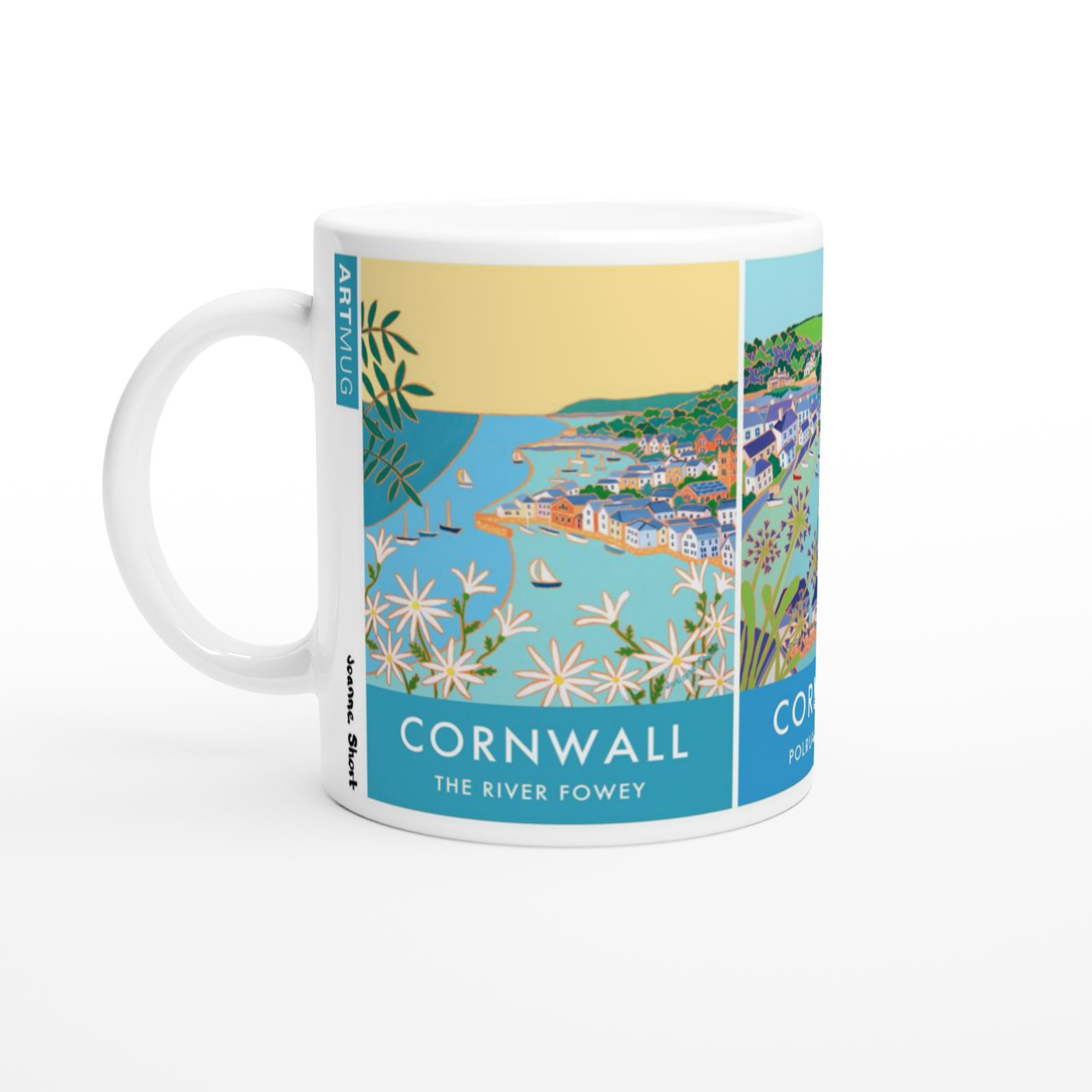 Art Mug of Fowey and Polruan in Cornwall by Joanne Short