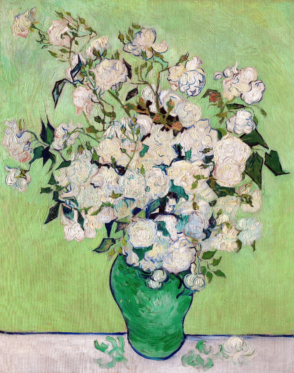 'Roses' Still Life by Vincent Van Gogh. Open Edition Fine Art Print. Historic Art